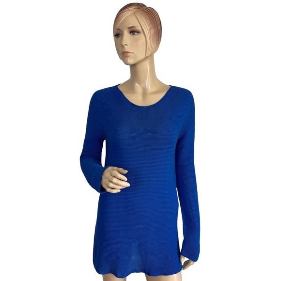 Les Copains Blue Women's Knit Tunic Pullover 44 - Picture 1 of 7